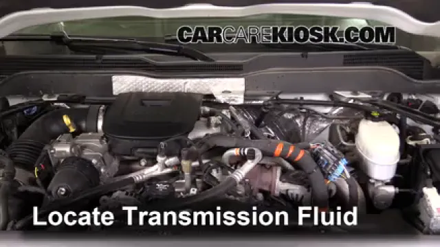 2015 Chevrolet Silverado 2500 HD LT 6.6L V8 Turbo Diesel Crew Cab Pickup Líquido de transmisión Agregar líquido